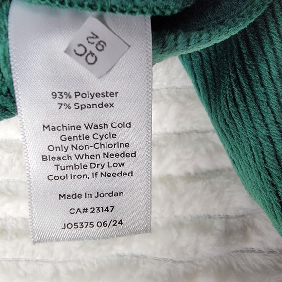 Talbots Plus Velour Pullover Green Long Sleeve Top Women’s 3X Cozy Christmas - Picture 5 of 10